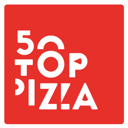 Top 50 pizza restaurants award logo